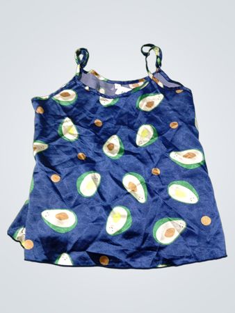 Blaue Camisole mit Avocado-Print