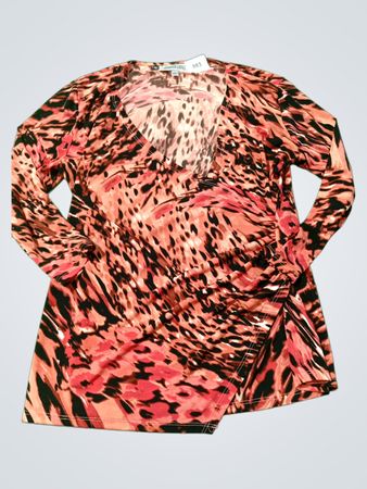 Jennifer Lopez Langarm-Oberteil mit Animal-Print