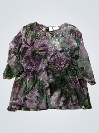 studio 1940 Batik-Oberteil mit Verzierungen