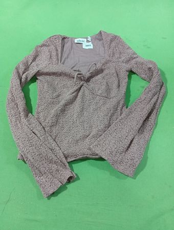 Weidenwurzel Pink Spitze Langarm-Oberteil