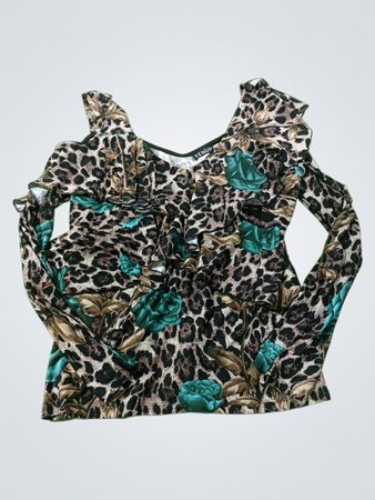 VENUS Leopard- und Blumenmuster-Top