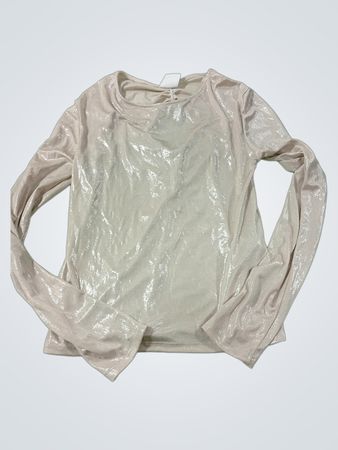 ZARA Oberteil mit gerafften Details und langen Ärmeln