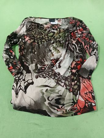 Tribal Langarm-Bluse mit Druck