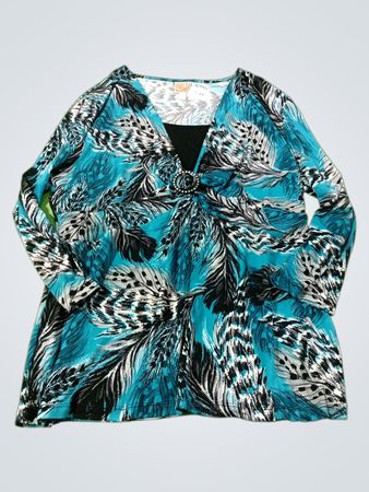 JM Collection Langarm-Oberteil mit Print
