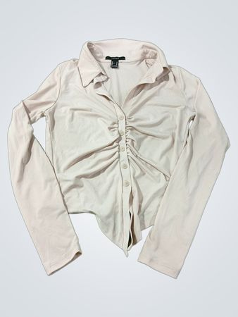 Forever 21 gerafftes Hemd mit Knopfleiste