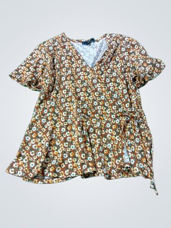 VIBE SPORTSWEAR Floral Print Peplum Top