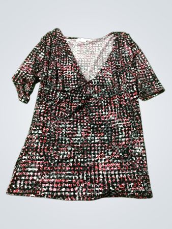 Liz Claiborne Women's bedrucktes Kurzarm-Oberteil