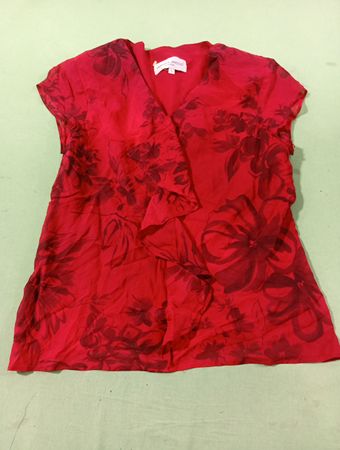 DONNA RICCO New York Rote Blumenbluse