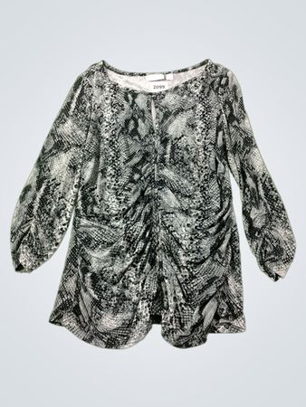 New York & Company Schlangenprint gerafftes Top