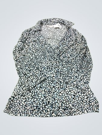 WORTHINGTON Stretch-Geometrieprint-Bluse