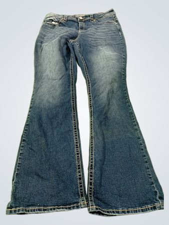 Copperflash Damen Flared-Jeans mit bestickten Gesäßtaschen