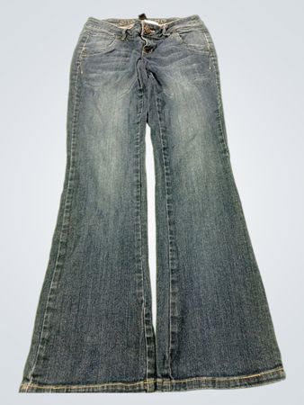 ellen tracy women's blaue Denim-Flare-Jeans Größe 1355