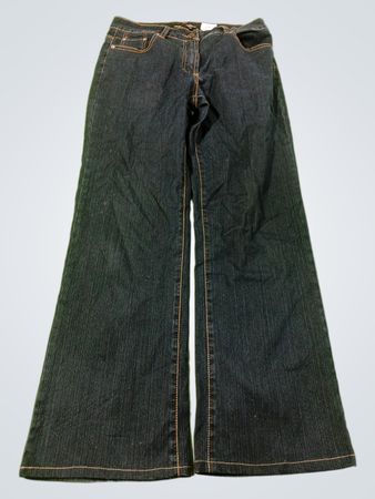 Meine eigene Regular-Fit-Jeans in dunkler Waschung mit weitem Bein