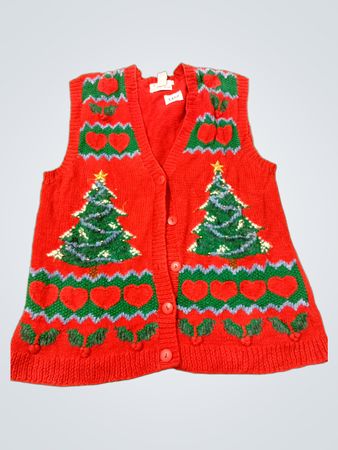 Talbots Weihnachtsbaum-Strickweste