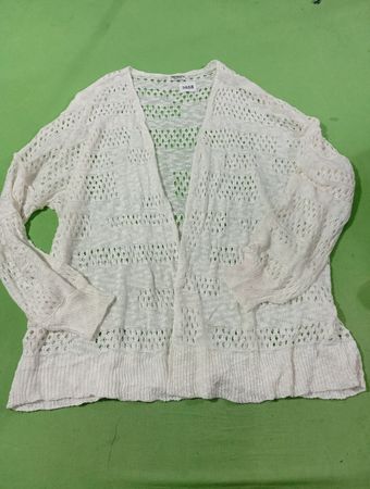 HOTOUCH Damen Weißer Strickcardigan