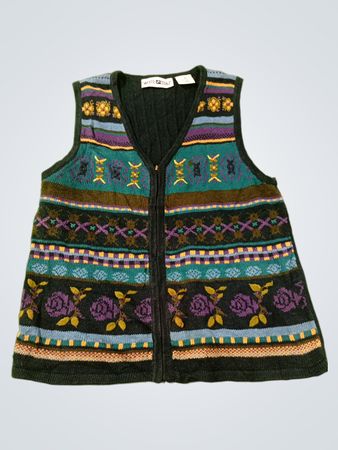 White Stag Damen Sweatervest mit Blumenmuster