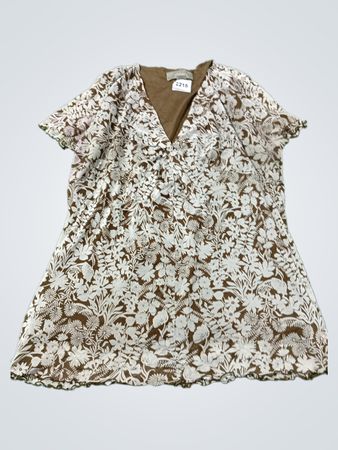 Liz Claiborne geblümtes Kurzarm-Oberteil
