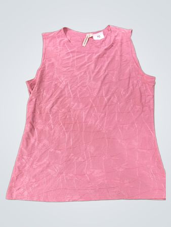 Rosa ärmelloses Oberteil mit strukturiertem Muster