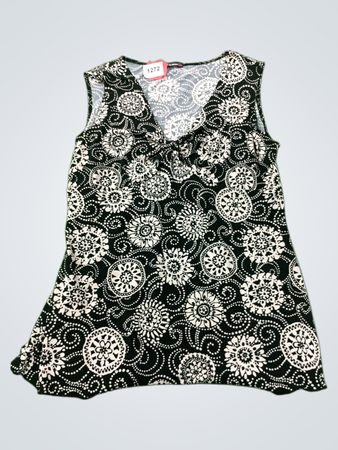 Ärmelloses Top mit Blumenmuster