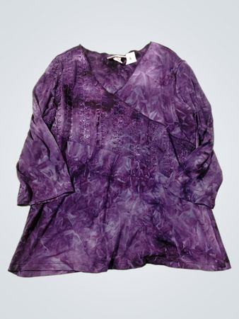 Dressbarn Tie-Dye Langarm-Top