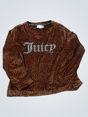 Juicy Couture Sweatshirt aus Velours mit Leopardenmuster