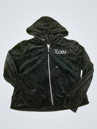 Damen-Velours-"Love"-Hoodie