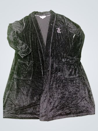 Juicy Couture schwarzer Samt-Bademantel