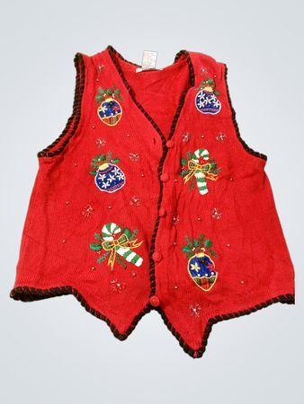 Victoria Jones Rote Weihnachtsweste