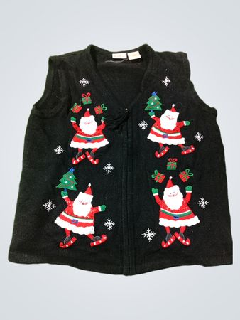 Bobbie Brooks Black Weihnachtsmann-Weste