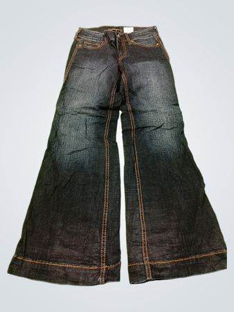 SHYANNE Damen Jeans mit dunkler Waschung, ausgestellte Passform, Größe 1246