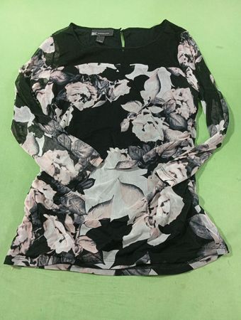 INC International Concepts Floral Print Langarmshirt