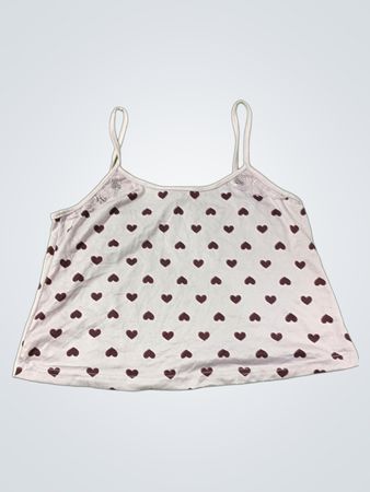 French Affair Heart Print Cami Top