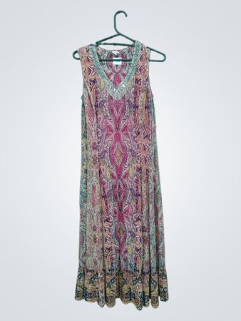 Reba Paisley Print Maxi Kleid