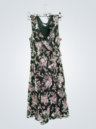 Blumendruck ärmelloses Kleid