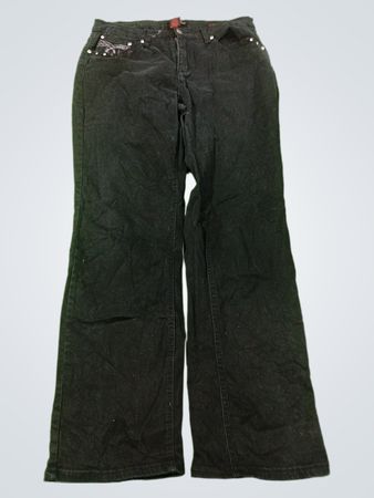 Earl Jean schwarze verziertes ausgestelltes Jeans