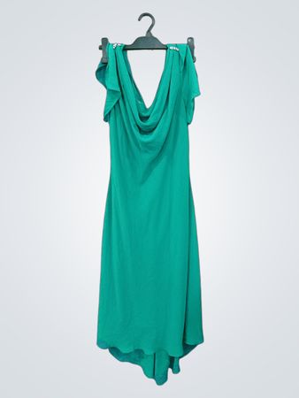 S.L. Fashions grünes besticktes Maxikleid