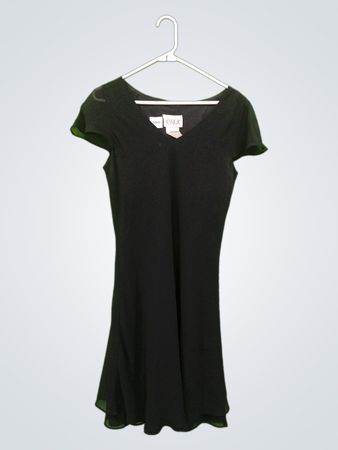 JESSICA schwarzes Kleid mit Kappenärmeln