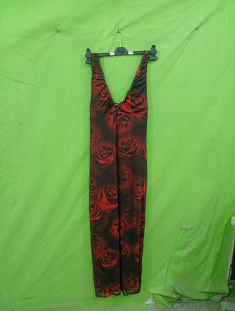 Maxikleid mit Rosenmuster