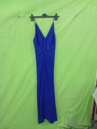 GALVAN LONDON Royal Blue Spaghetti-Träger-Maxikleid