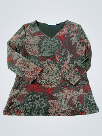 Croft & Barrow Women's Long Sleeve Printed Tunic Top
