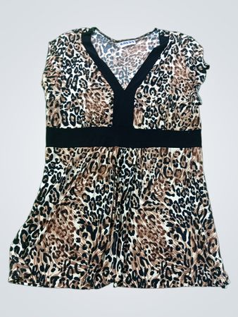 Kress Collection Leopardenmuster V-Ausschnitt Top