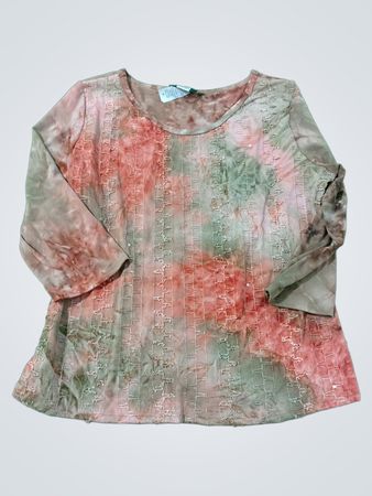 studio 1940 Women's Batikdruck-Oberteil Größe XL