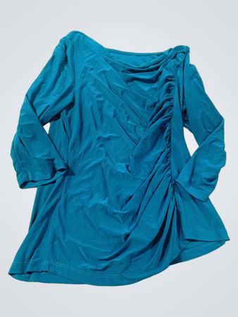 Teal gerafftes Oberteil