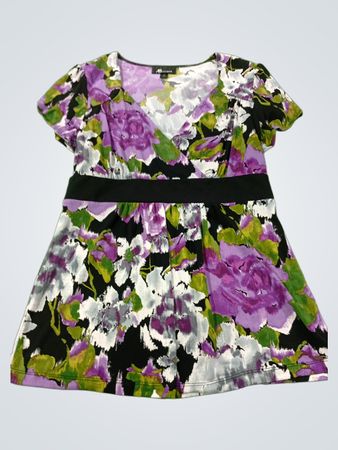 AB Studio Oberteil mit Blumenmuster und V-Ausschnitt