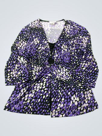 Jon Don Petite Purple Print Bluse