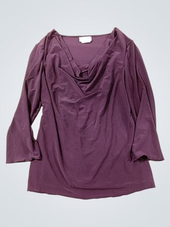 Jaclyn Smith Purple Cowl Neck Top