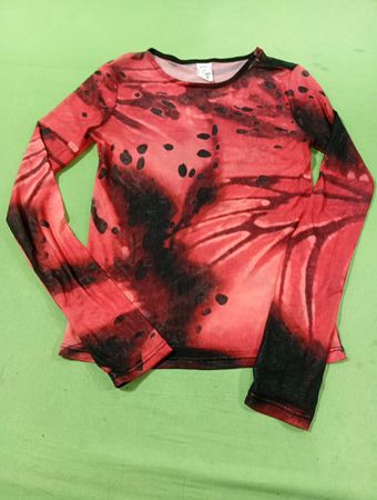 Twik Par Simons Damen Langarm-Mesh-Top