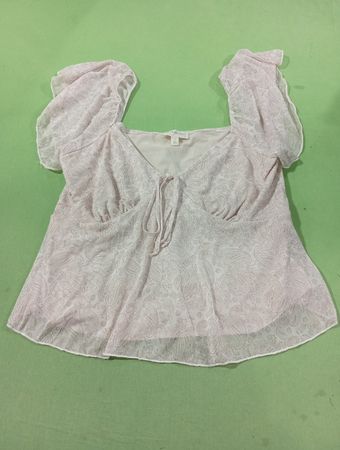 SEE YOU MONDAY Paisley Print Square Neck Puff Sleeve Top