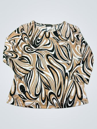 Brittany & Blake Damen Langarmshirt mit abstraktem Print