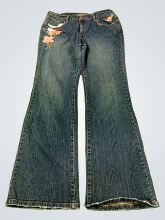 TINT Damen bestickte Flared-Jeans Größe 12